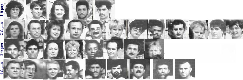Фотоглоссарий к фотографии выпуска иностранных студентов МИХМа-1988 года